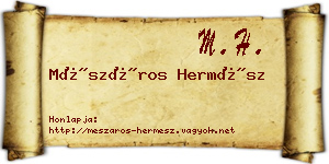 Mészáros Hermész névjegykártya